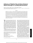 Influence of Relative Hip and Knee Extensor Muscle Strength on