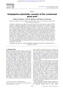 Conjugative plasmids: vessels of the communal gene pool