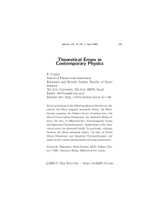 Theoretical Errors in Contemporary Physics