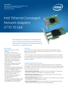 Intel® Ethernet Converged Network Adapters X710 10/40 GbE