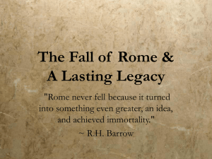 The Fall of Rome