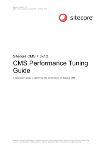 CMS Performance Tuning Guide - Sitecore