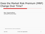Does the Market Risk Premium (MRP) Change Over Time?