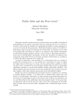 Public Debt and the Price Level