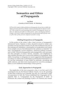 Semantics and Ethics of Propaganda