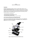 LAB 1 USE OF THE MICROSCOPE Introduction Individual microbial