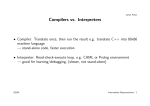 Compilers vs. Interpreters