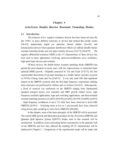 Chapter 4 AlAs/GaAs Double Barrier Resonant Tunneling Diodes