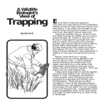 A Wildlife Biologist`s View of Trapping