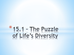 15.1 * The Puzzle of Life*s Diversity