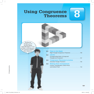 Using Congruence Theorems - IHS Math