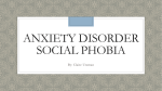 Anxiety Disorder Social Phobia