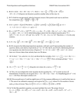 Theta Equations and Inequalities Solutions FAMAT State
