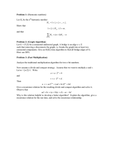 Problem 1: (Harmonic numbers) Let Hn be the n harmonic number