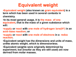 Equivalent weight