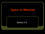 Types of Minerals - Clinton Public School District
