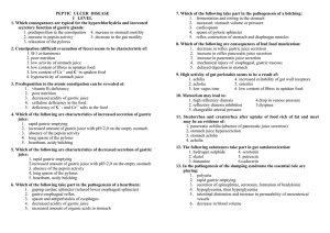 PEPTIC ULCER DISEASE