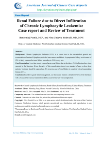 Renal Failure due to Direct Infiltration of Chronic Lymphocytic