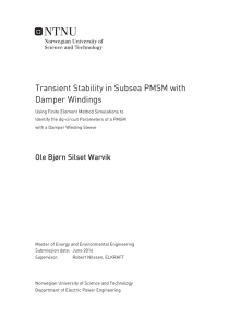 Transient Stability in Subsea PMSM with Damper Windings