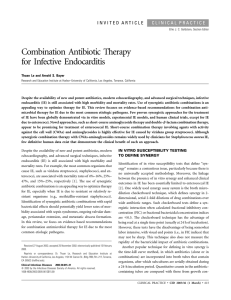 Combination Antibiotic Therapy for Infective Endocarditis