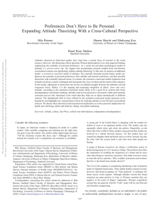 Preferences don`t have to be personal: Expanding attitude theorizing