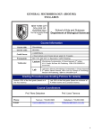 GENERAL MICROBIOLOGY (BIO3302) SYLLABUS