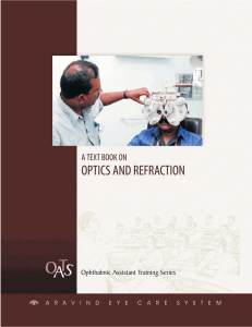 A text book on Optics and Refraction 1