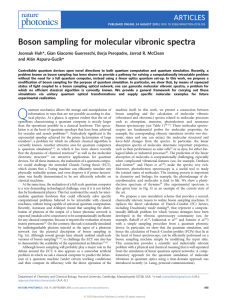 Boson sampling for molecular vibronic spectra - CIQM