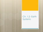 Ch. 1.2- Earth*s Spheres
