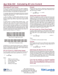 App Note 502 - Calculating AC Line Current - TDK