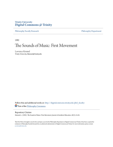 The Sounds of Music: First Movement