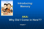 Ch. 7 Memory for Learning Web