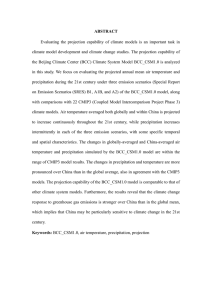 Abstract - Beijing Climate Center Climate System Model