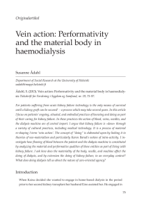 Vein action: Performativity and the material body in haemodialysis
