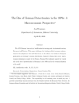 The Rise of German Protectionism in the 1870s: A Macroeconomic