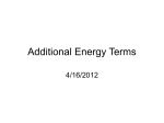 Additional Energy Terms