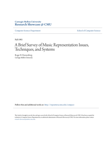 A Brief Survey of Music Representation Issues, Techniques, and
