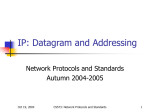 IP: Datagram and Addressing