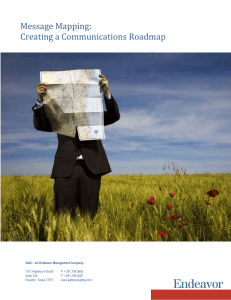 Message Mapping: Creating a Communications Roadmap