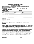 New Client/New Patient Form - Northside Veterinary Clinic