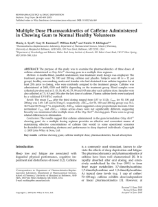 Multiple dose pharmacokinetics of caffeine administered in chewing