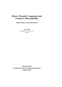 Dietary Phenolic Compounds and Vitamin E Bioavailability