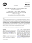 Tactile discrimination, but not tactile stimulation alone