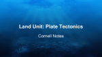 Land Unit: Plate Tectonics - Mrs. Tes de Luna`s Science Class
