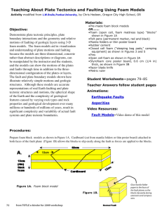 Teaching About Plate Tectonics and Faulting Using Foam