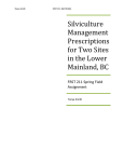 Silviculture Management Prescriptions for Two Sites in the Lower