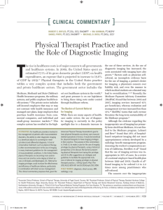 Physical Therapist Practice and the Role of Diagnostic Imaging