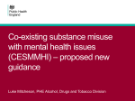 Co-existing substance misuse with mental health issues