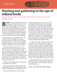 nutrition Hunting and gathering in the age of refined foods