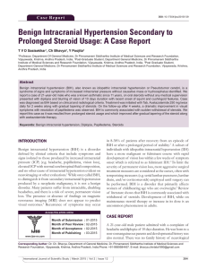 Benign Intracranial Hypertension Secondary to Prolonged Steroid